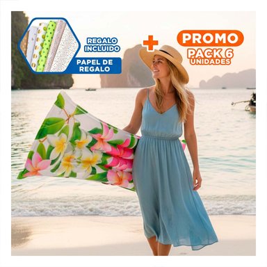 PACK6 BASE INFLABLE DECORACION FESTIVO HOGAR CASA ROSADO VERDE FLORES HOJAS Y+PAPEL REGALO