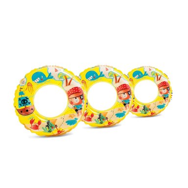 COLORIDO PIRATA INFLABLE PARA PISCINA Y PLAYA ESTILO HOGAR AMARILLO Y+PAPEL REGALO