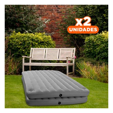 PACK2 PLATAFORMA INFLABLE PARA DORMIR CON DISENO COMODO Y+REGALO STICKER