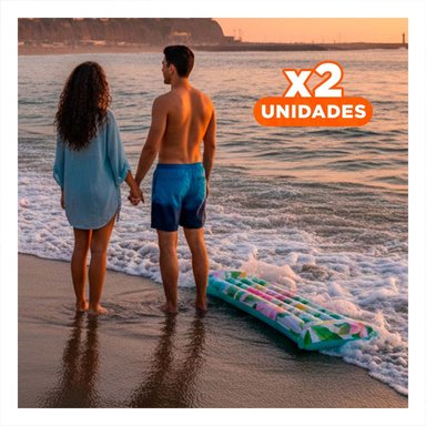 PACK2 BASE INFLABLE CASA DECORACION HOGAR FESTIVO ROSADO VERDE FLORES HOJAS Y+REGALO STICKER