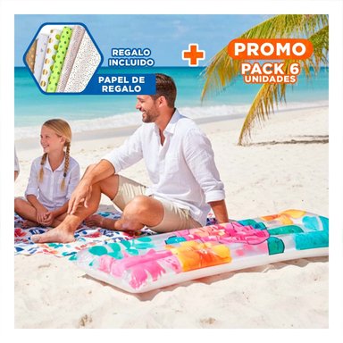 PACK6 ACCESORIO HOGAR INFLABLE BLANCO TORTUGA PARA CASA DECORACION VERANO Y+PAPEL REGALO