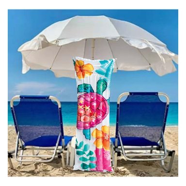 PACK2 COMPLEMENTO INFLABLE BLANCO TORTUGA PARA HOGAR Y CASA DECORACION VERANO ACUATICO - 2