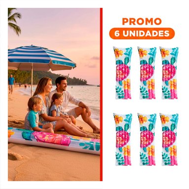 PACK6 ELEMENTO HOGAR INFLABLE BLANCO TORTUGA PARA CASA DECORACION VERANO ACUATICO