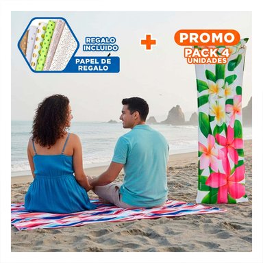 PACK4 FLOTADOR INFLABLE DECORACION FESTIVO HOGAR CASA ROSADO VERDE FLORES HOJAS Y+PAPEL REGALO