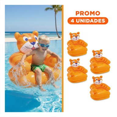 PACK4 BUTACA INFLABLE PARA NINOS PARA MOMENTOS DE RELAJO Y+REGALO STICKER