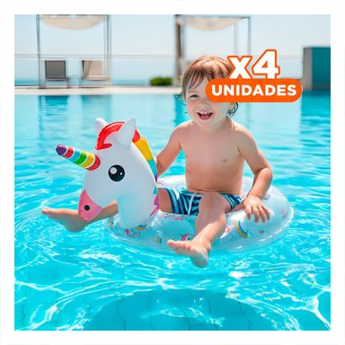 PACK4 FIGURA PARA HOGAR UNICORNIO TRANSPARENTE DECORATIVO