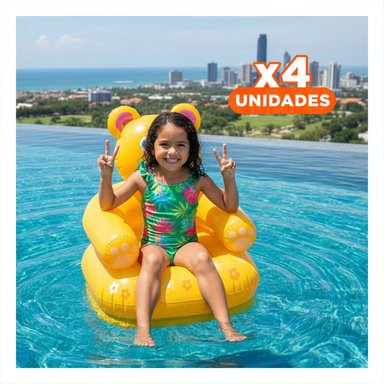 PACK4 MUEBLE RECREATIVO INFLABLE PARA NINOS Y USO DIARIO