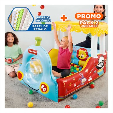 PACK2 CENTRO DE JUEGO INFANTIL CON PELOTAS SUAVES PARA CASA Y MOVIMIENTO DIARIO Y+PAPEL REGALO