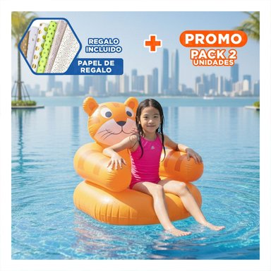 PACK2 SOFA INFLABLE PARA NINOS EN AMBIENTES DE JUEGO Y DESCANSO Y+PAPEL REGALO