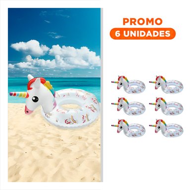 PACK6 PIEZA PARA HOGAR UNICORNIO TRANSPARENTE DECORATIVA