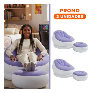 PACK2 ACCESORIO INFLABLE DE HOGAR PARA ESTILO Y CONFORT