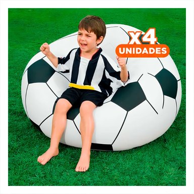PACK4 SOFA PELOTA INFLABLE PARA USO INTERIOR Y EXTERIOR