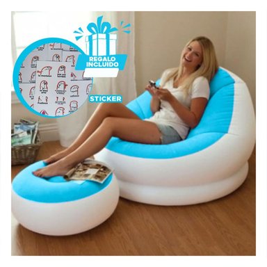 ACCESORIO INFLABLE PARA HOGAR CON POOF Y SOFA COMBINADOS Y+REGALO STICKER