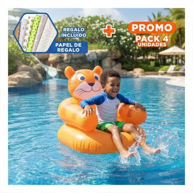 PACK4 MUEBLE INFLABLE PARA NINOS EN ZONAS DE RECREACION Y+PAPEL REGALO