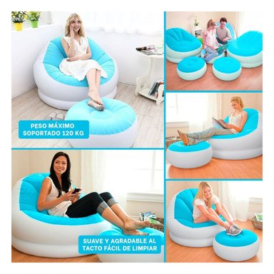 MUEBLE INFLABLE DE USO VERSATIL PARA SALA O PATIO Y+POST IT