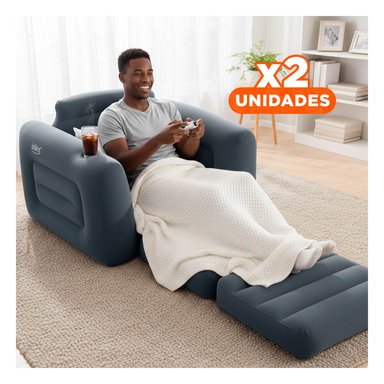 PACK2 MODULO DE DESCANSO INFLABLE PARA SALA Y HABITACION Y+REGALO STICKER