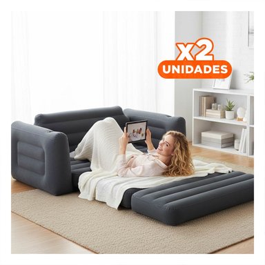 PACK2 SOFA RECLINABLE PARA SALA Y DESCANSO COMODO EN EL HOGAR Y+REGALO STICKER