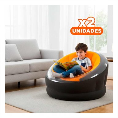PACK2 BUTACA INFLABLE PARA SALA Y AREAS DE RELAX Y+REGALO STICKER