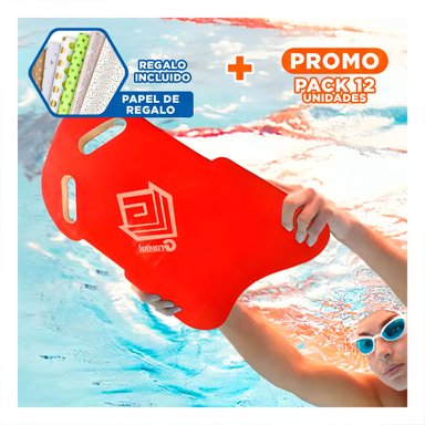 PACK12 BASEA DE NATACION GRAVITAL ST 23 CON CINTURA ROJA PARA ENTRENAMIENTO Y+PAPEL REGALO