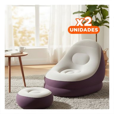 PACK2 ELEMENTO ACOGEDOR INFLABLE PARA SALA O JARDIN Y+REGALO STICKER