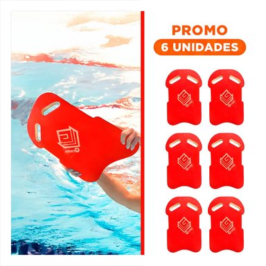 PACK6 SOPORTE DEPORTIVO DE NATACION GRAVITAL ST 23 CON CINTURA ROJA PARA PISCINA