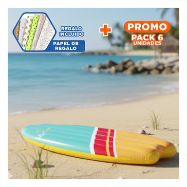 PACK6 PLANCHA INFLABLE DE PISCINA INTEX CELESTE ANARANJA PARA DIVERSION FAMILIAR Y+PAPEL REGALO