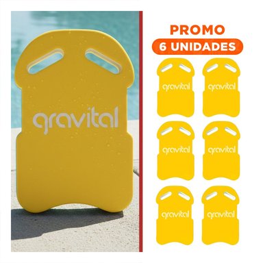 PACK6 ELEMENTO PARA NATACION GRAVITAL ST 23 CON CINTURA PRACTICA AMARILLO HOGAR
