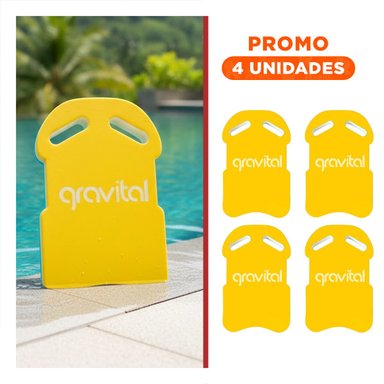 PACK4 ACCESORIO PARA NATACION GRAVITAL ST 23 CON CINTURA SEGURA AMARILLO Y+REGALO STICKER