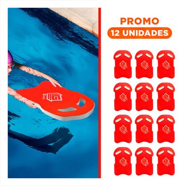 PACK12 BLOQUE DE NATACION GRAVITAL ST 23 CON CINTURA ROJA PARA PISCINA Y+REGALO STICKER