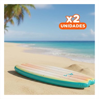 PACK2 TABLA PARA PISCINA INFLABLE INTEX BLANCO VERDE PARA NADAR COMODO Y+REGALO STICKER