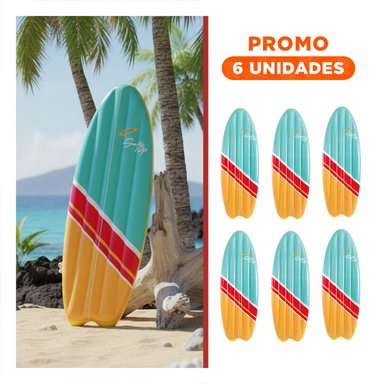 PACK6 TABLA INFLABLE DE PISCINA INTEX CELESTE ANARANJA PARA ACTIVIDADES ACUATICAS