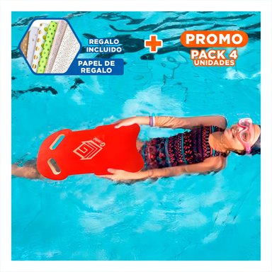 PACK4 ARTICULO ACUATICO DE NATACION GRAVITAL ST 23 CON CINTURA ROJA PARA PISCINA Y+PAPEL REGALO