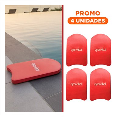 PACK4 FLOTADOR DE NATACION COLOR ROJO PLANO PARA ENTRENAMIENTO DIARIO Y+REGALO STICKER