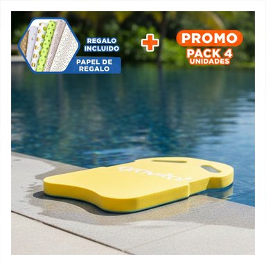 PACK4 EQUIPO PARA NATACION GRAVITAL ST 23 CON CINTURA COMODA AMARILLO Y+PAPEL REGALO