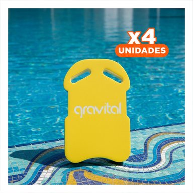 PACK4 MATERIAL ACUATICO GRAVITAL ST 23 CON CINTURA AJUSTABLE AMARILLO PISCINA
