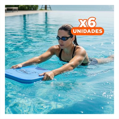 PACK6 PRODUCTO ACUATICO PLANO AZUL GRAVITAL PARA NATACION Y PISCINA Y+REGALO STICKER