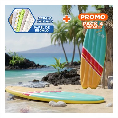 PACK4 TABLA ACUATICA PISCINA INTEX CELESTE ANARANJA PARA RECREACION VERANO Y+PAPEL REGALO