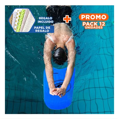 PACK12 MATERIAL ACUATICO PLANO AZUL GRAVITAL PARA NATACION Y PISCINA Y+PAPEL REGALO