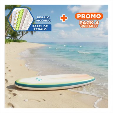 PACK4 TABLA PARA AGUA INFLABLE INTEX BLANCO VERDE PARA NADAR EN CASA Y+PAPEL REGALO