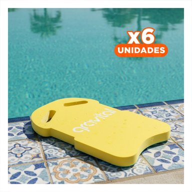 PACK6 SOPORTE GRAVITAL ST 23 CON CINTURA AJUSTABLE AMARILLO PISCINA Y+REGALO STICKER