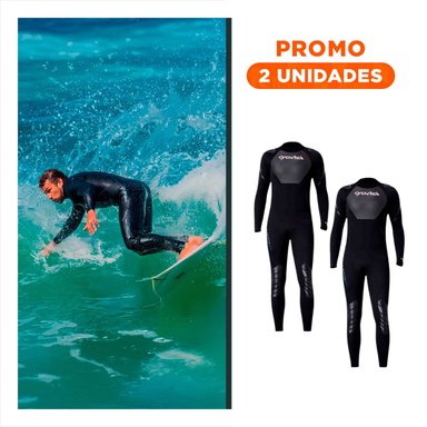 PACK2 MODELO DE NEOPRENO HOMBRE PECHO Y BRAZO 33MM GRAVITAL NEGRO TALLA M