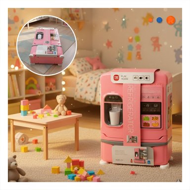 PACK2 COCINA REFRIGERADOR INFANTIL PARA JUEGO EN CASA CON ROL DOMESTICO - 5