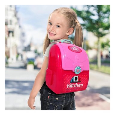 PACK6 JUEGO DE COCINA INFANTIL CON ACCESORIOS EN MALETA PARA NIÑOS PEQUENOS Y+PAPEL REGALO - 2