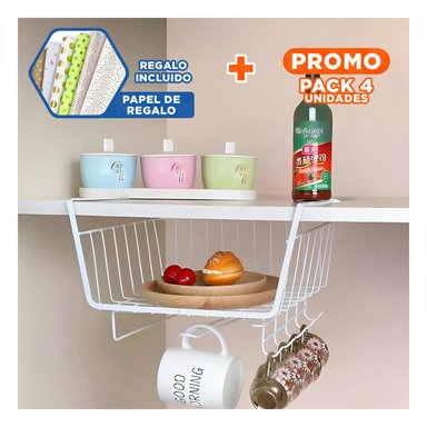 PACK4 EQUIPO AUXILIAR 28,5X20X27 CM BLANCO CON DISEÑO DURADERO EN SU VIVIENDA Y+PAPEL REGALO