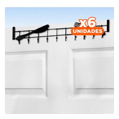 PACK6 TORRE DE GANCHOS 45X10 CM NEGRO PARA HISTORIAS CON TODOS SUS HIJOS Y+REGALO STICKER