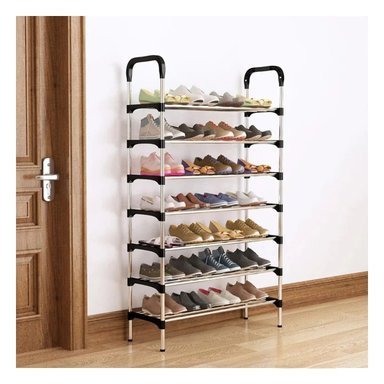 PACK2 PORTA ZAPATOS VERTICAL MULTI USO PARA ORDENAR CALZADO FACIL NEGRO Y+PAPEL REGALO - 5