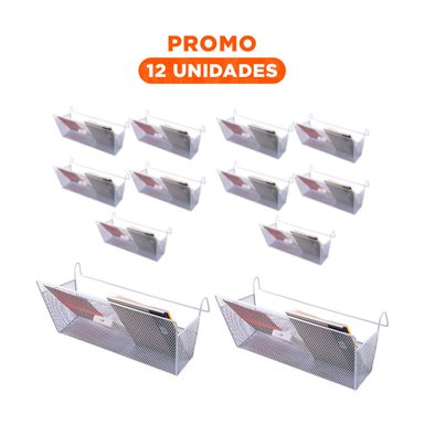 PACK12 TORRE DE REJILLA 26X8X13 CM BLANCO CON SOPORTE ESTABLE Y MUY SUPERIOR Y+REGALO STICKER