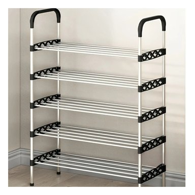 PACK2 PORTA ZAPATOS VERTICAL MULTI NIVEL PARA CALZADO DE TODA LA FAMILIA NEGRO Y+REGALO STICKER - 5