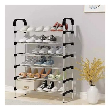 PACK2 ZAPATERO VERTICAL MULTI NIVEL PARA MANTENER CALZADO ORGANIZADO NEGRO - 5