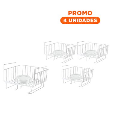 PACK4 EQUIPO AUXILIAR 28,5X20X27 CM BLANCO CON BASE DE SEGURIDAD Y+REGALO STICKER